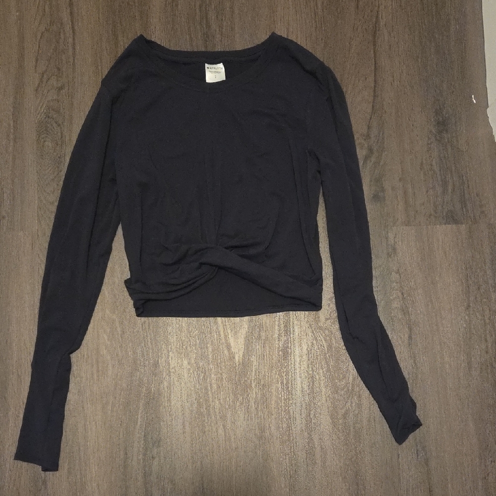 Athleta Black Long Sleeve Top